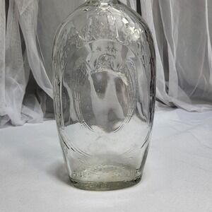 Vintage Calvert Whiskey American Eagle Embossed Bottle One Pint Clear Glass
